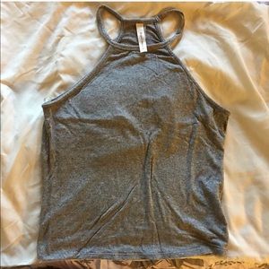 gray halter top
